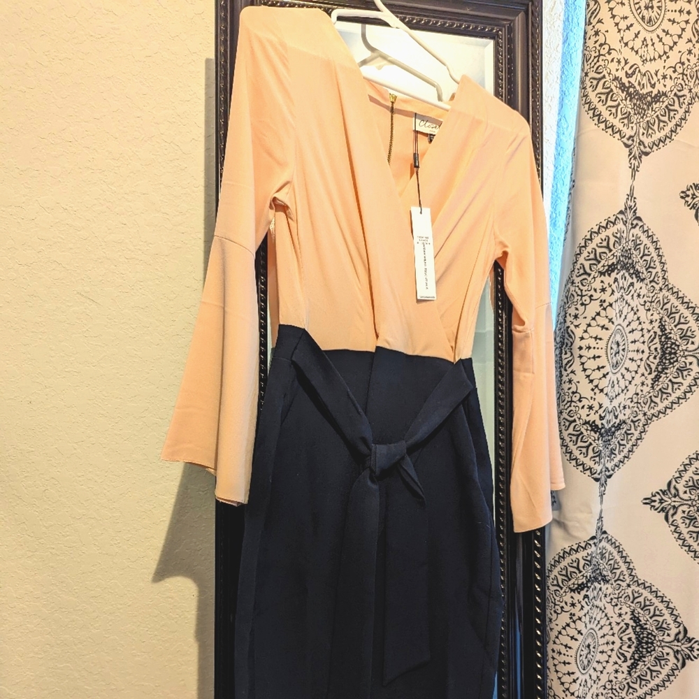Slight Flared sleeves business casual dress